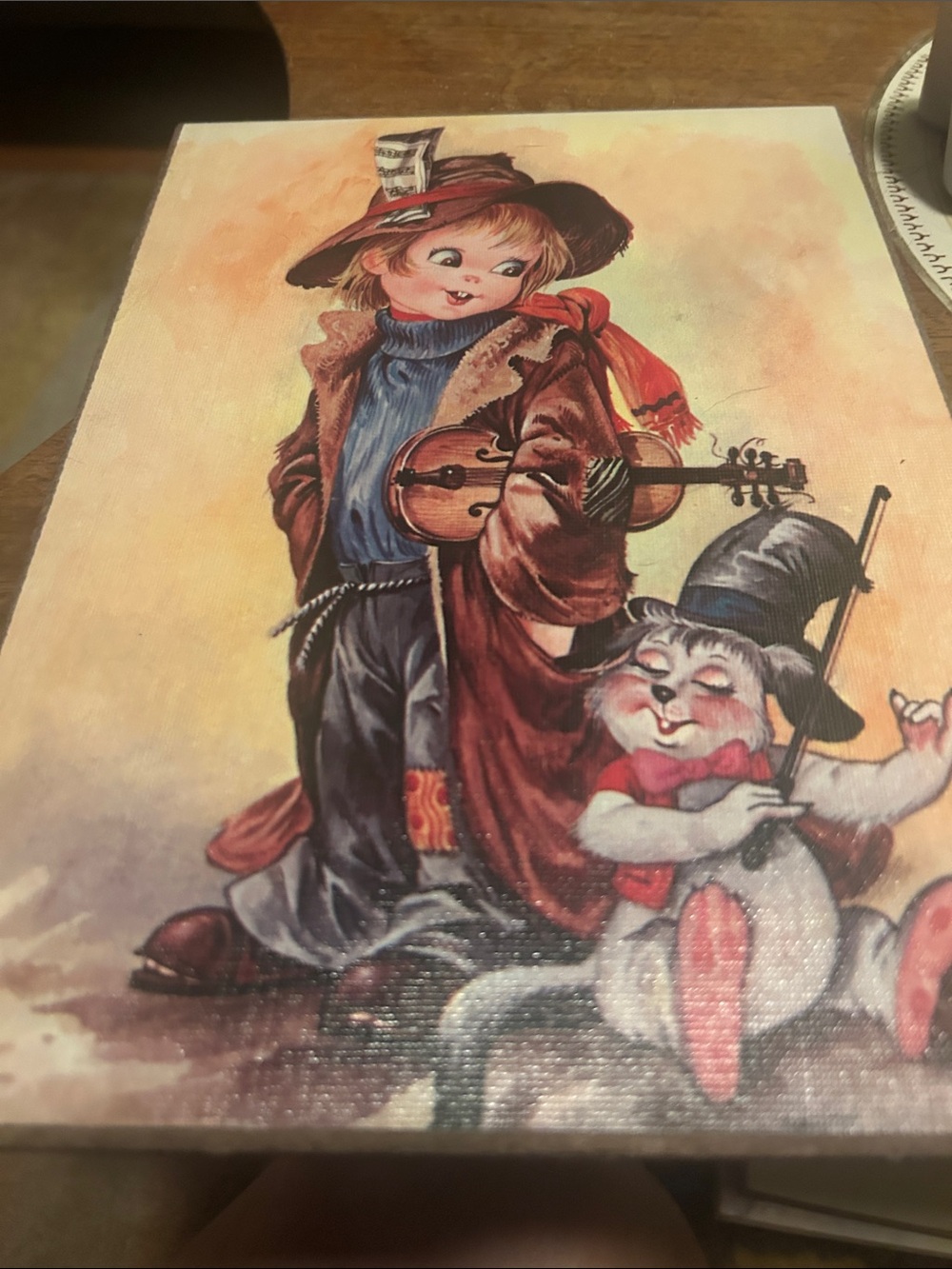 vintage band of three big eyed children